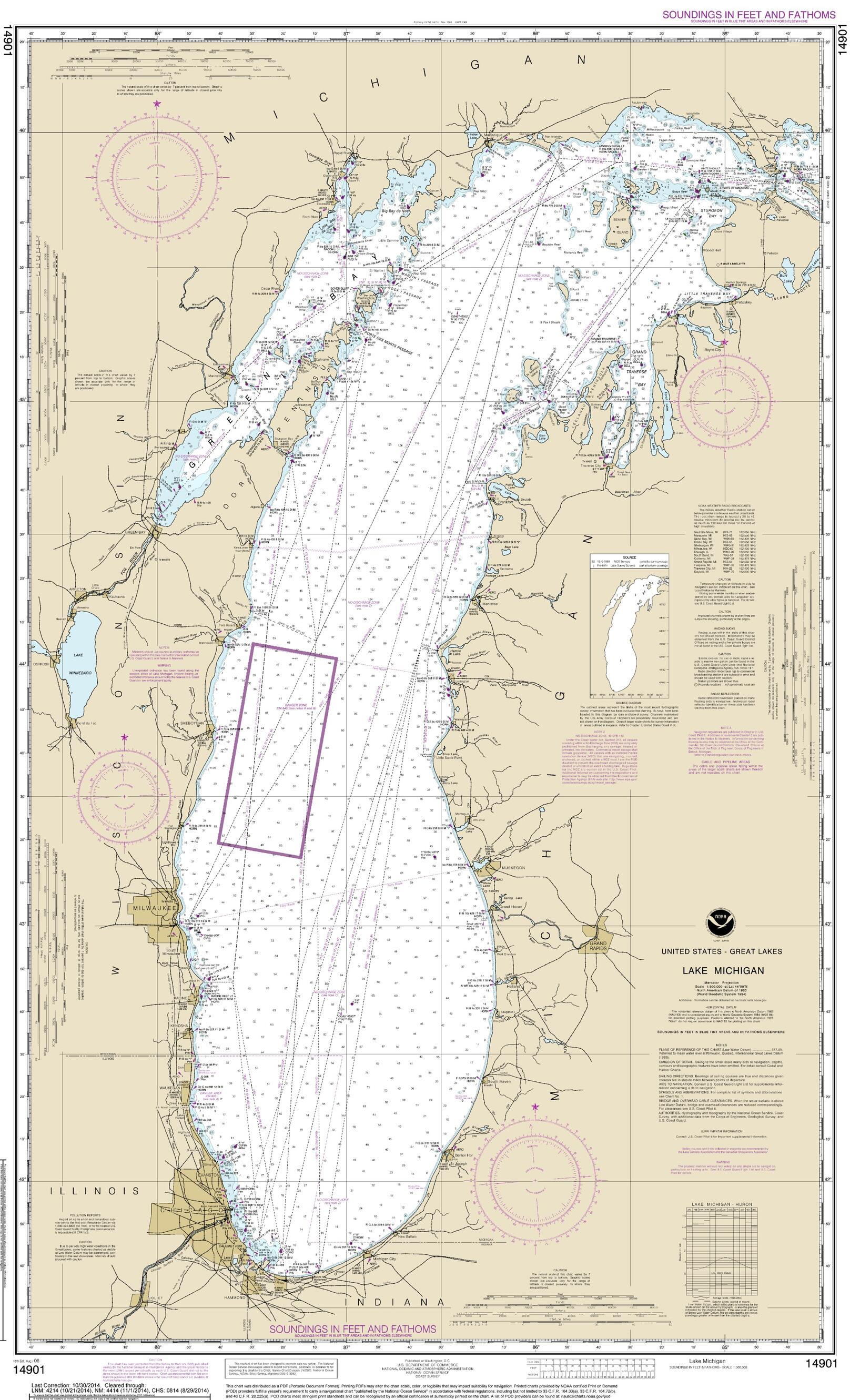 Lake Michigan (Mercator Projection) | Artiplaq