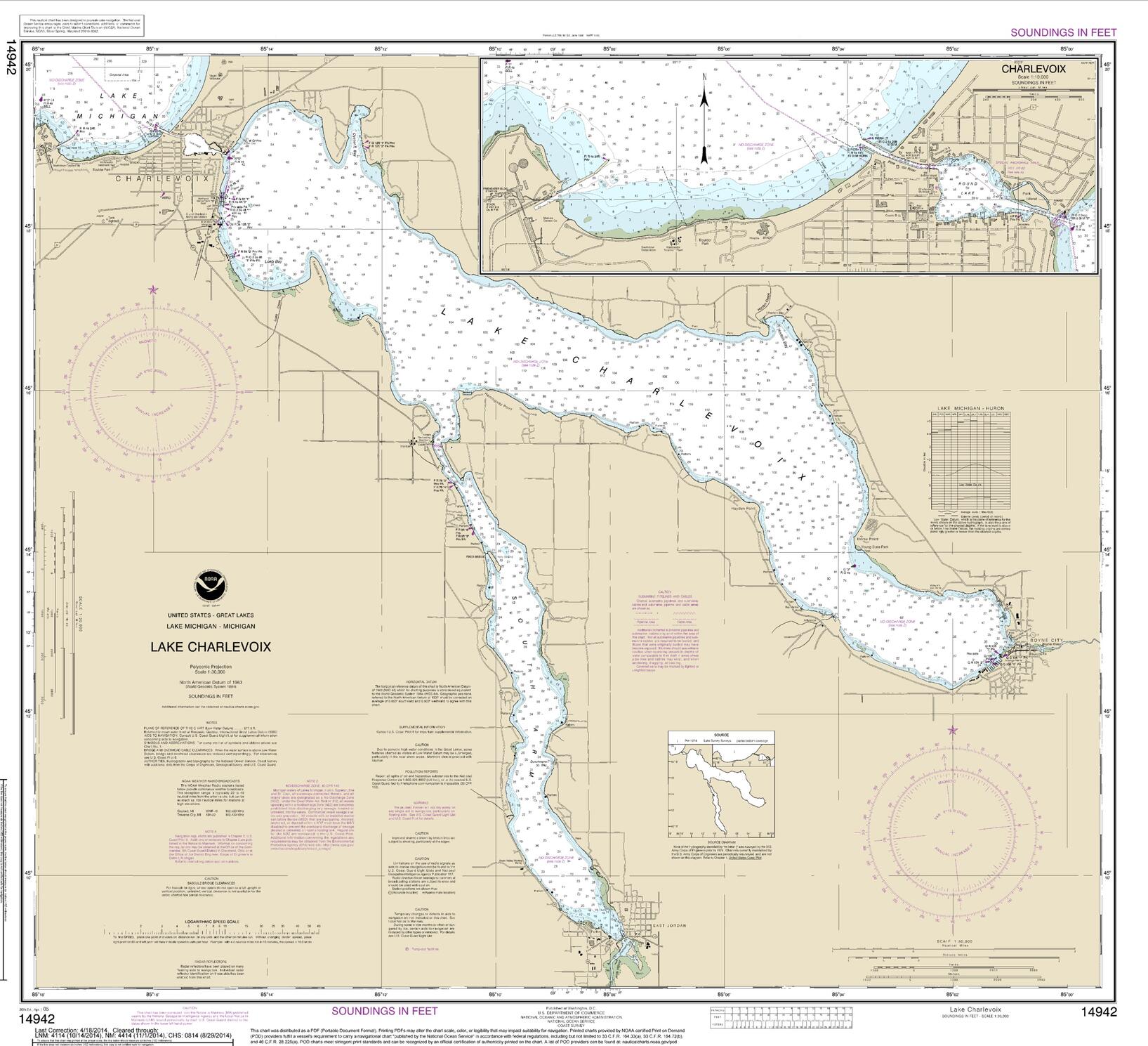 Lake Charlevoix;Charlevoix, South Point to Round Lake | Artiplaq