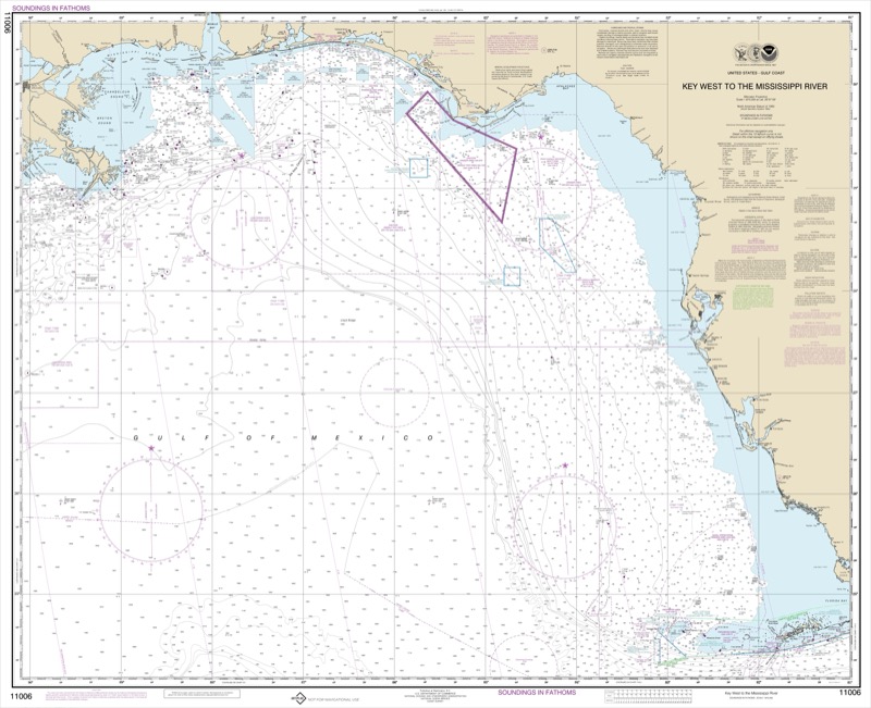 Gulf Coast - Key West to Mississippi - <i>Chart #11006</i>
