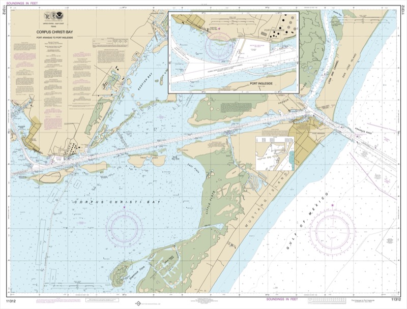 Corpus Christi Bay: Port Aransas to Port Ingleside - <i>Chart #11312</i>