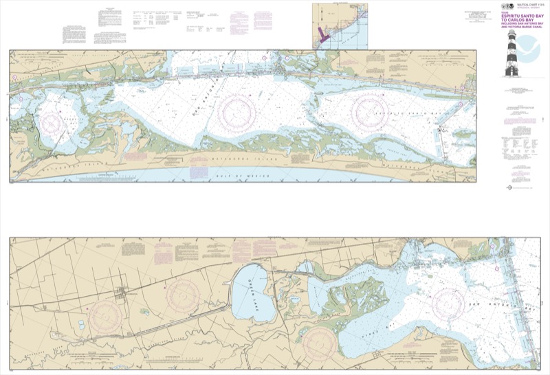 Intracoastal Waterway Asperity Santo Bay to Carlos Bay including San Antonio Bay and Victoria Barge Canal - <i>Chart #11315</i>