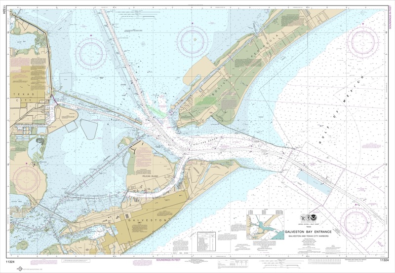 Galveston Bay Entrance Galveston and Texas City Harbors - <i>Chart #11324</i>