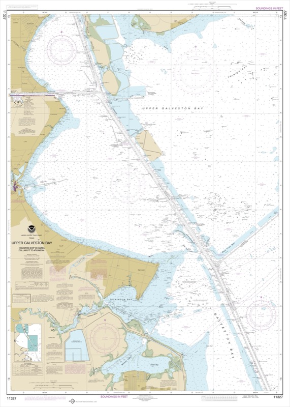 Upper Galveston Bay-Houston Ship Channel- Dollar Pt. To Atkinson - <i>Chart #11327</i>