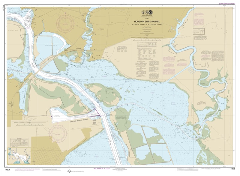Houston Ship Channel Atkinson Island to Alexander Island - <i>Chart #11328</i>