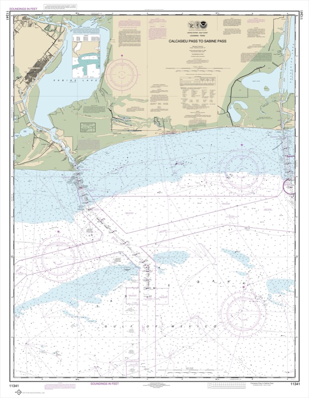Calcasieu Pass to Sabine Pass - <i>Chart #11341</i>