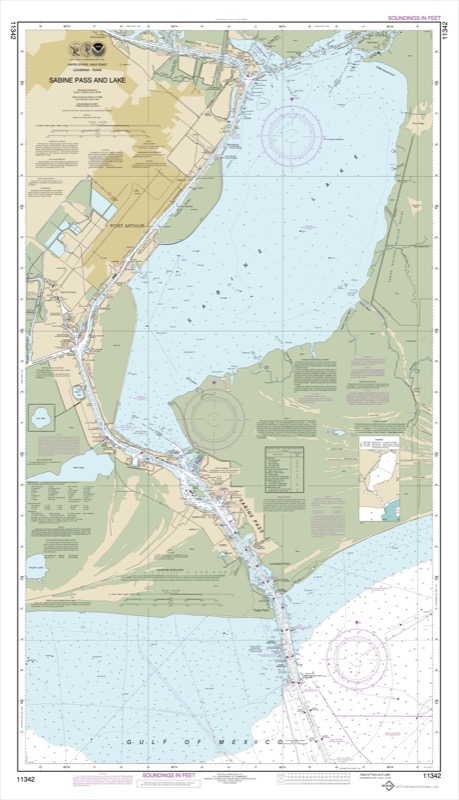 Sabine Pass and Lake - <i>Chart #11342</i>