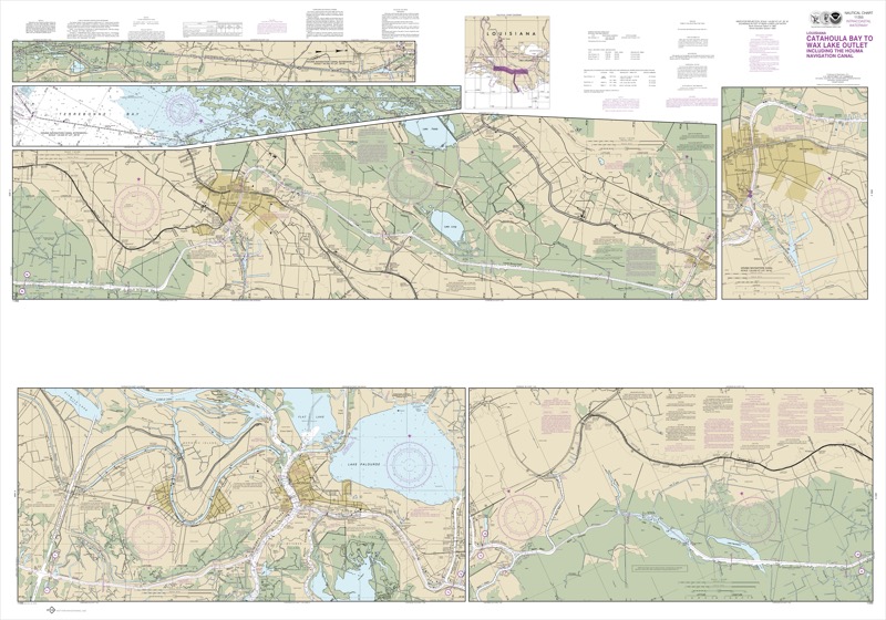 Intracoastal Waterway Catahoula Bay to Wax Lake Outlet including the Houma Navigation Canal - <i>Chart #11355</i>