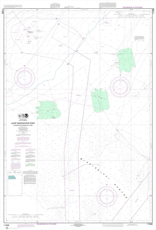 Loop Deepwater Port Louisiana Offshore Oil Port - <i>Chart #11359</i>