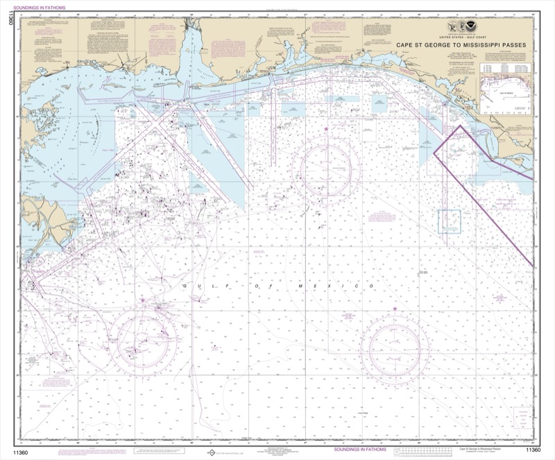 Cape St. George to Mississippi Passes - <i>Chart #11360</i>