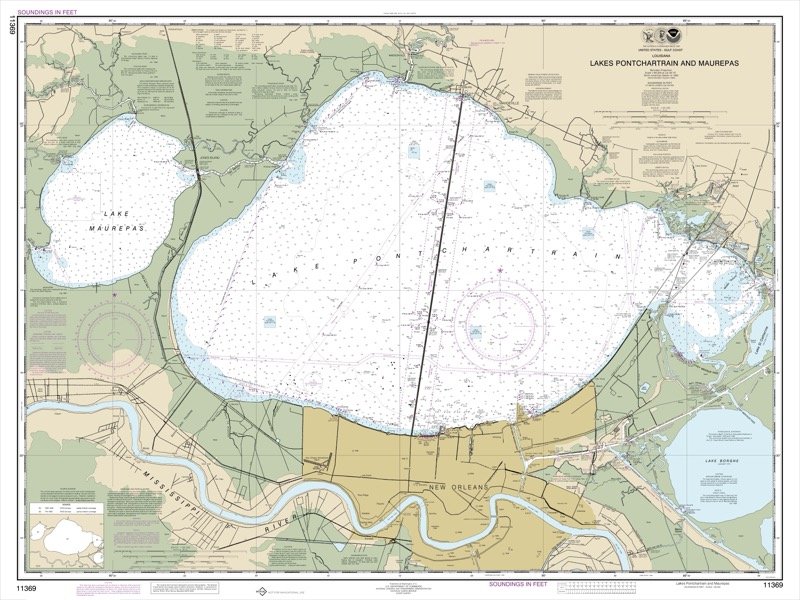 Lakes Pontchartrain and Maurepas - <i>Chart #11369</i>