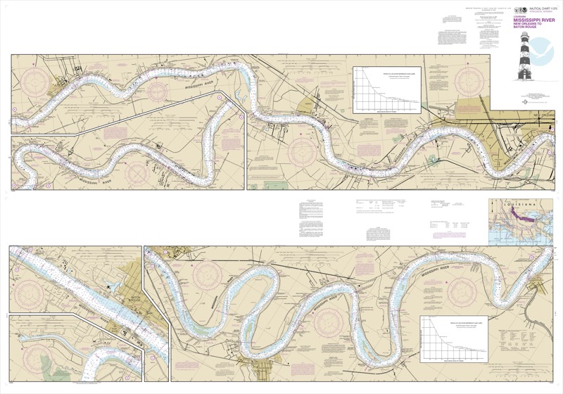 Mississippi River: New Orleans to Baton Rouge - <i>Chart #11370</i>