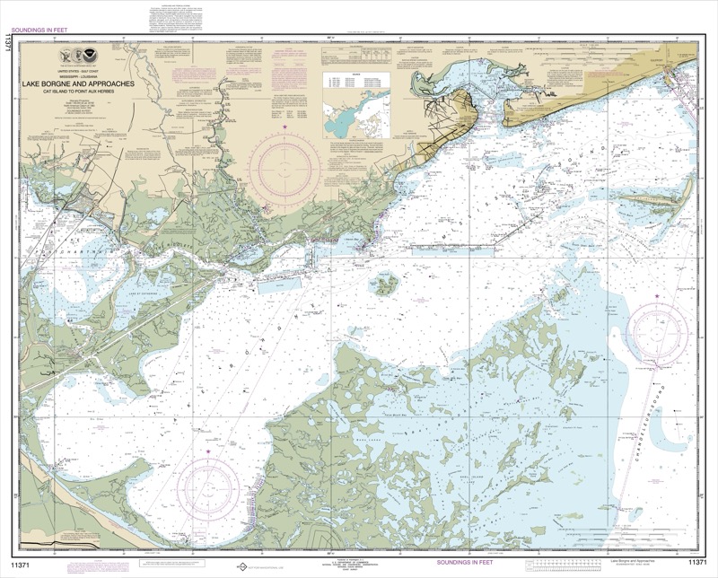 Lake Borgne and Approaches Cat Island to Point Aux Herbes - <i>Chart #11371</i>