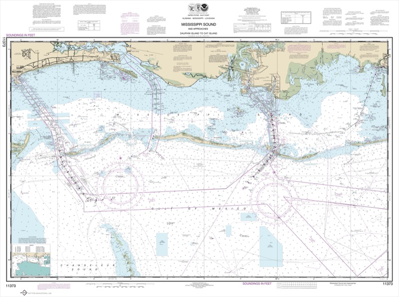 Mississippi Sound and Approaches Dauphin Island to Cat Island - <i>Chart #11373</i>