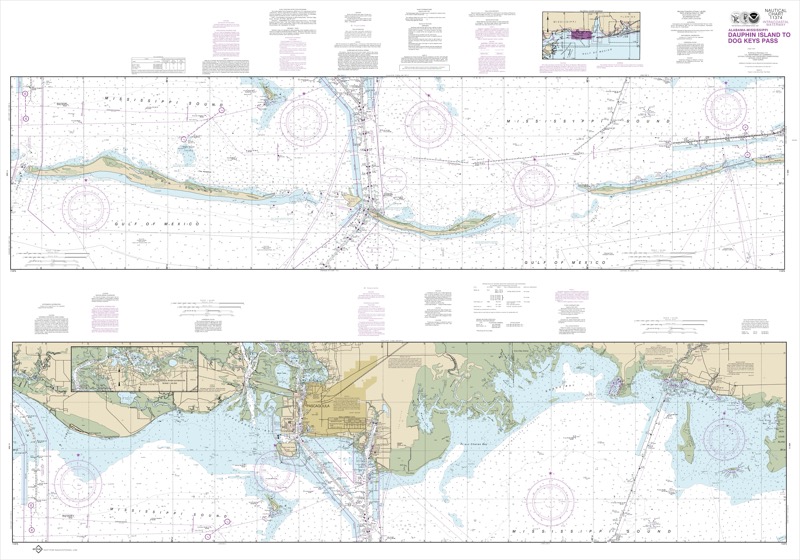 Intracoastal Waterway Dauphin Island to Dog Keys Pass - <i>Chart #11374</i>