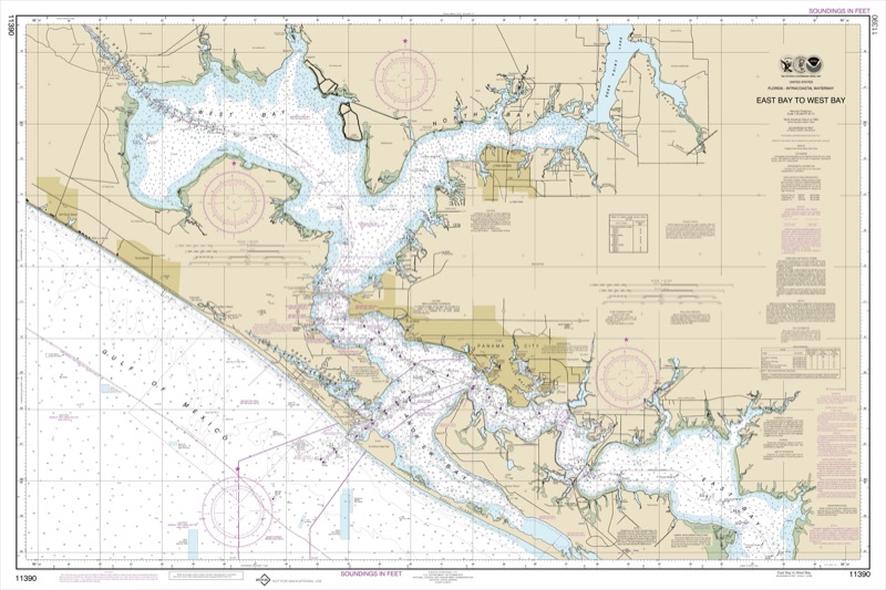 Intracoastal Waterway East Bay to West Bay - <i>Chart #11390</i>