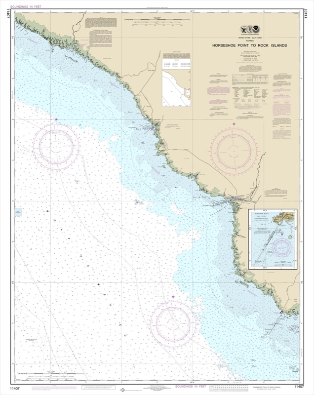Horseshoe Point to Rock Islands; Horseshoe Beach - <i>Chart #11407</i>