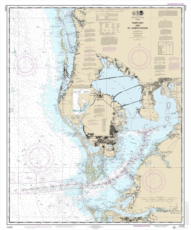Tampa Bay and St. Joseph Sound - <i>Chart #11412</i>