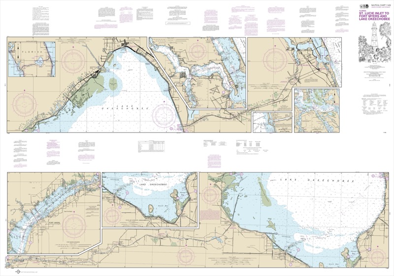 Okeechobee Waterway St. Lucie Inlet to Fort Myers; Lake Okeechibee - <i>Chart #11428</i>