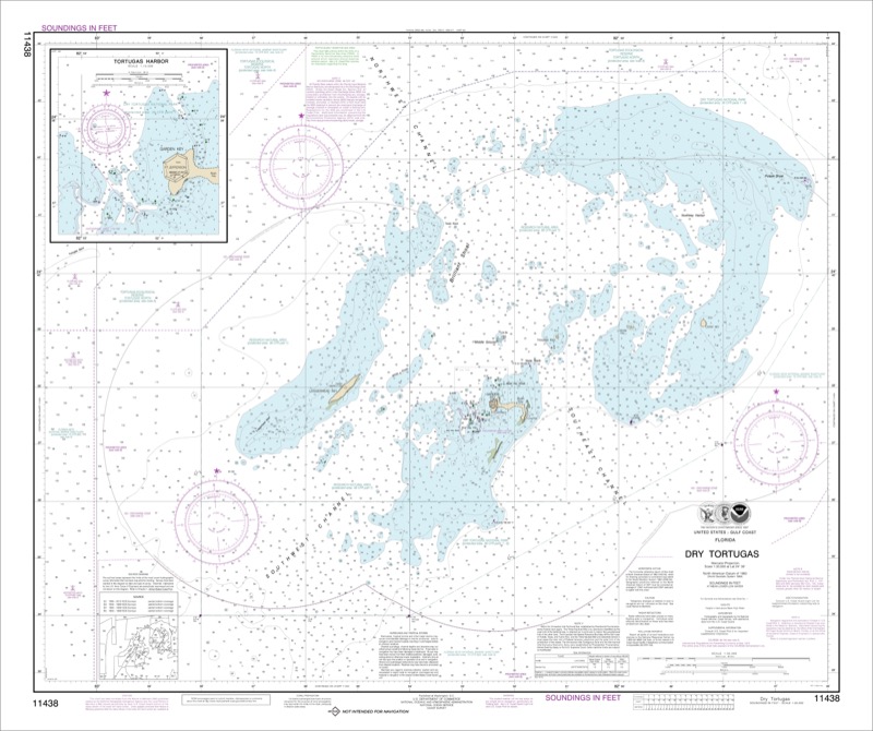 Dry Tortugas; Tortugas Harbor - <i>Chart #11438</i>