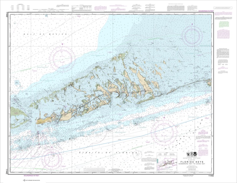 Florida Keys Sombrero Keys to Sand Key - <i>Chart #11442</i>
