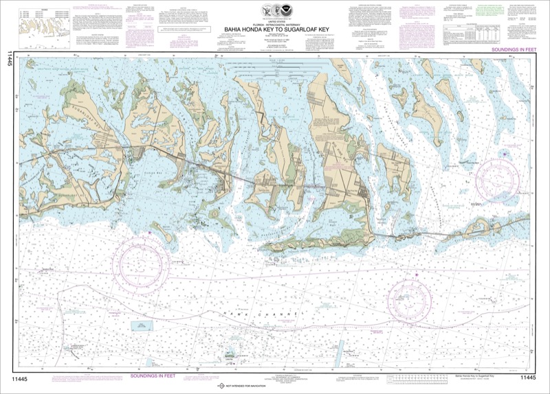 Intracoastal Waterway Bahia Honda Key to Sugarloaf Key - <i>Chart #11445</i>