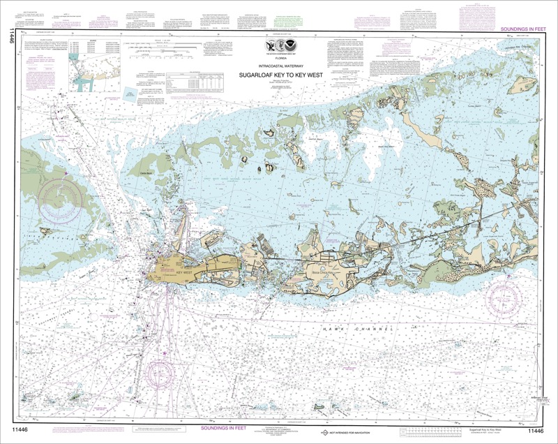 Intracoastal Waterway Sugarloaf Key to Key West - <i>Chart #11446</i>