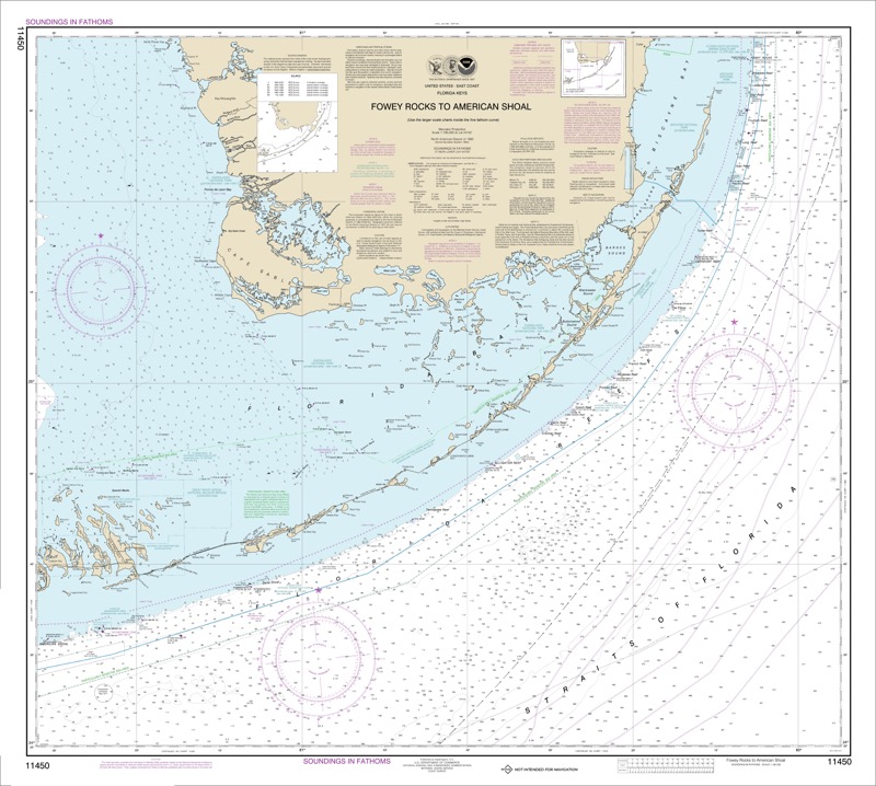 Fowey Rocks to American Shoal - <i>Chart #11450</i>