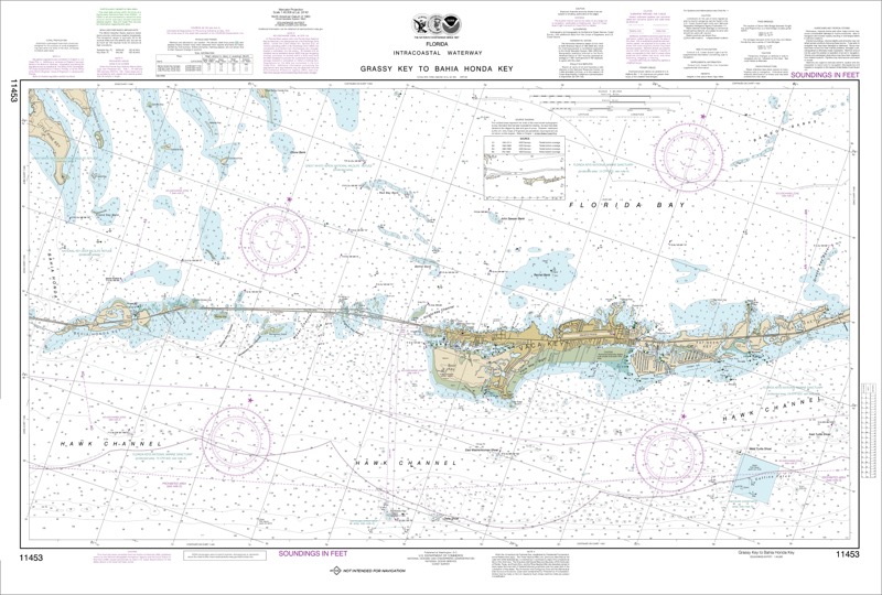 Florida Keys Grassy Key to Bahia Honda Key - <i>Chart #11453</i>