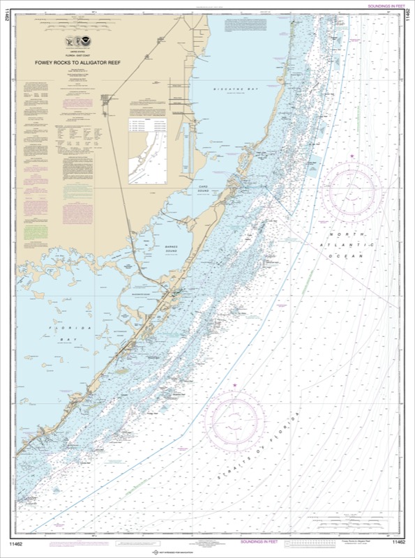 Fowey Rocks to Alligator Reef - <i>Chart #11462</i>