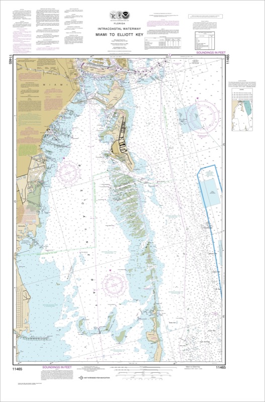 Intracoastal Waterway Miami to Elliot Key - <i>Chart #11465</i>