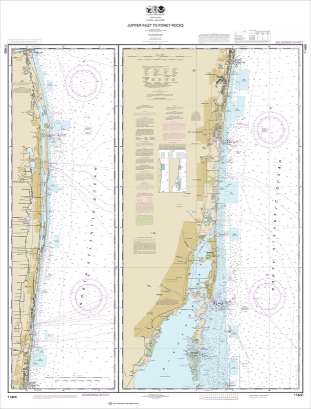 Jupiter Inlet to Fowey Rocks; Lake Worth Inlet - <i>Chart #11466</i>