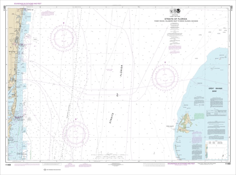 Straits to Florida Fowey Rocks, Hillsboro Inlet to Bimini Islands, Bahamas - <i>Chart #11469</i>