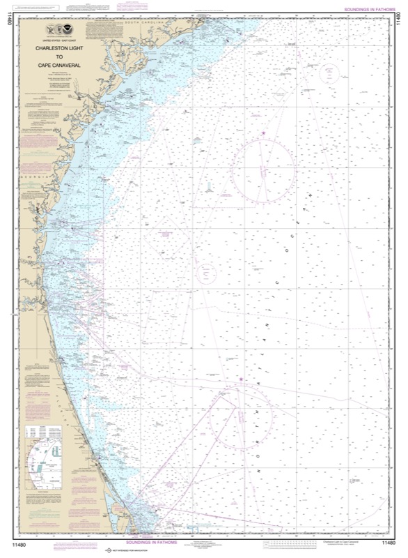 Charleston Light to Cape Canaveral - <i>Chart #11480</i>