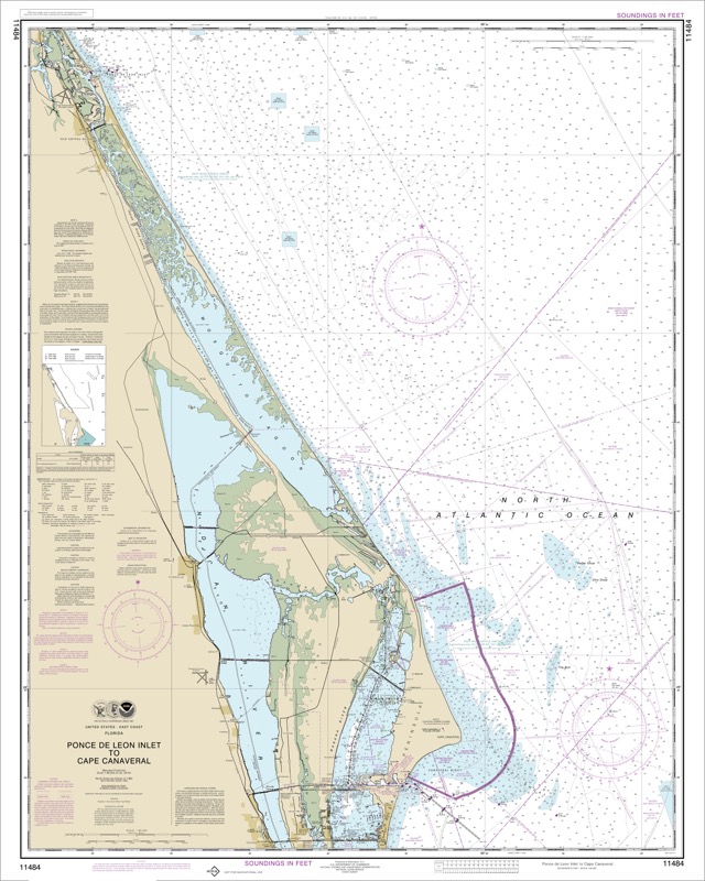 Ponce de Leon Inlet to Cape Canaveral - <i>Chart #11484</i>