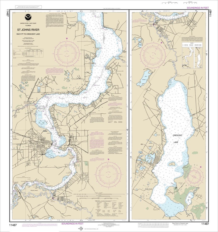 St. John’s River Racy Point to Crescent Lake - <i>Chart #11487</i>