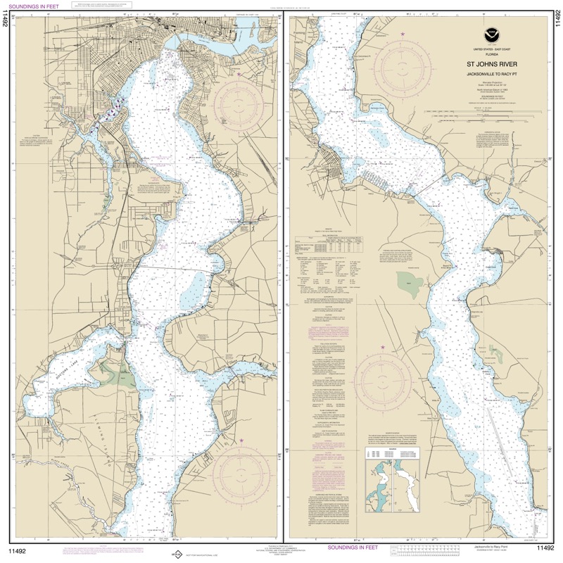 St. John's River Jacksonville to Racy Point - <i>Chart #11492</i>