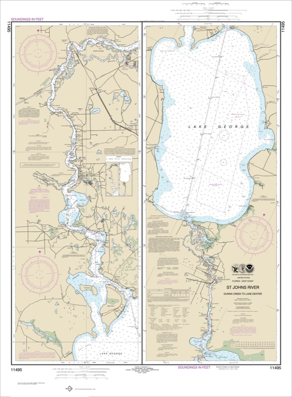 St. John's River Dunns Creek to Lake De,ter - <i>Chart #11495</i>