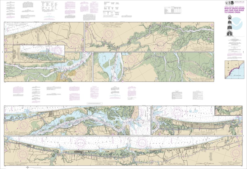 Myrtle Grove Sound and Cape Fear River to Casino Creek - <i>Chart #11534</i>