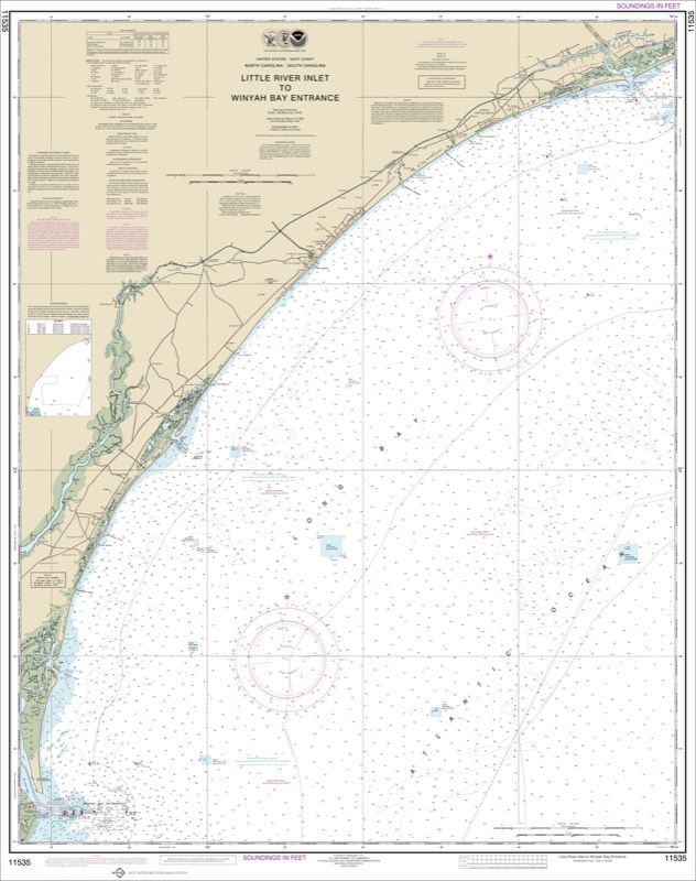 Little River Inlet to Winyah Bay Entrance - <i>Chart #11535</i>