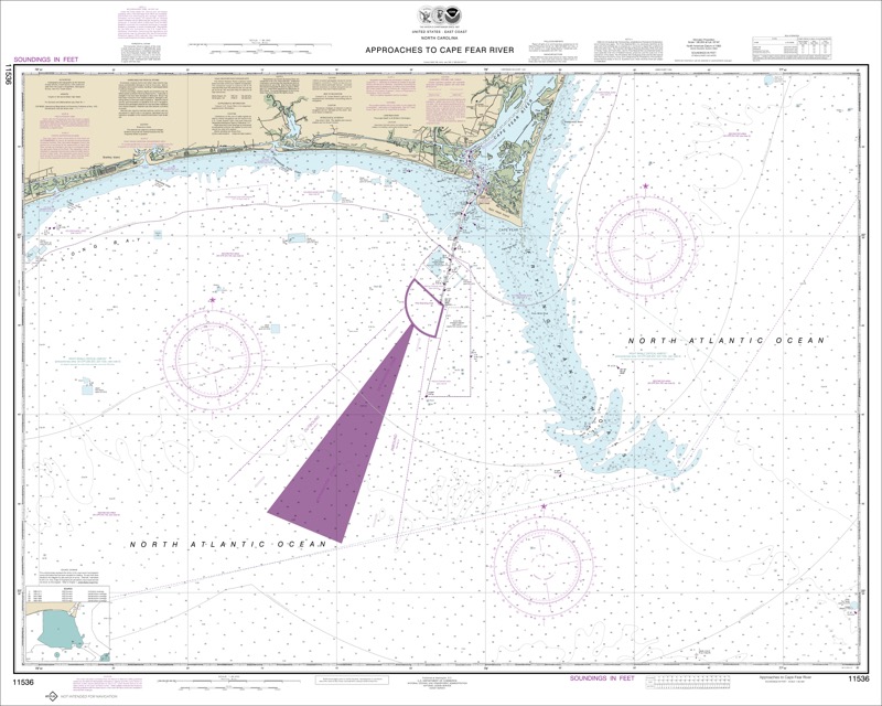 Approaches to Cape Fear River - <i>Chart #11536</i>