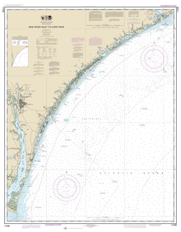 New River Inlet to Cape Fear - <i>Chart #11539</i>