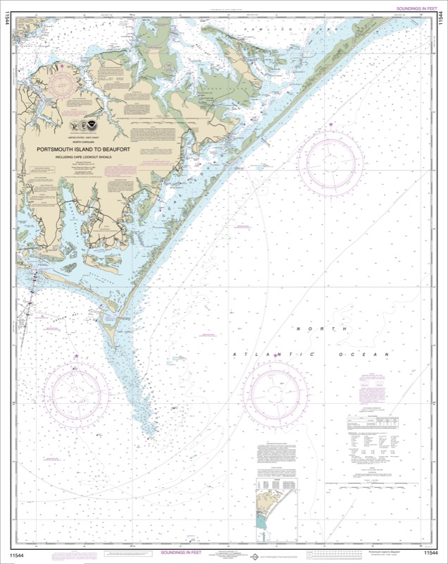 Portsouth Island to Beaufort - <i>Chart #11544</i>