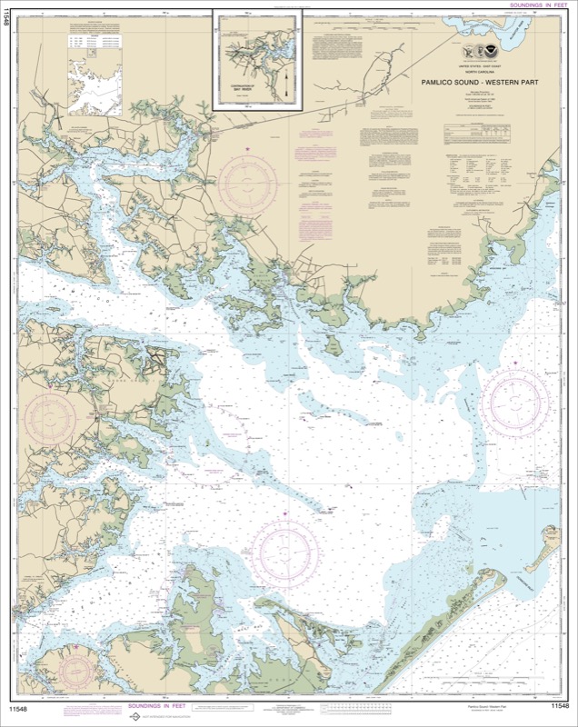 Pamlico Sound Western Part - <i>Chart #11548</i>