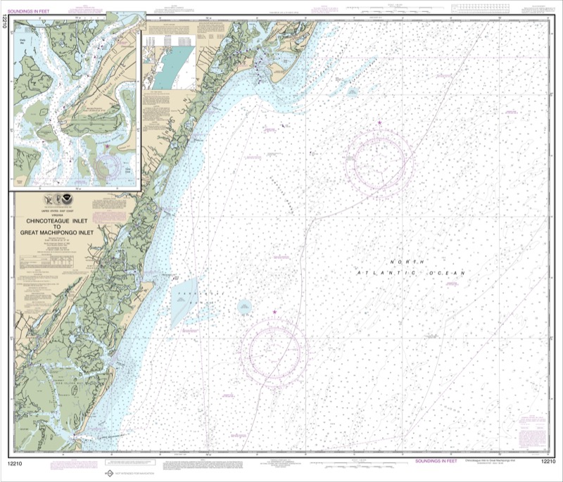 Chincoteague Inlet to Great Machipongo Inlet - <i>Chart #12210</i>