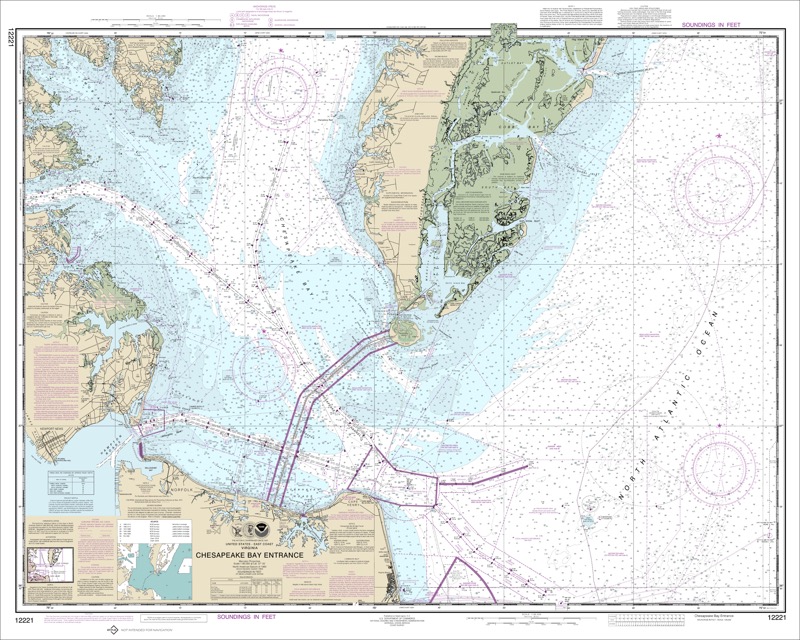 Chesapeake Bay Entrance - <i>Chart #12221</i>