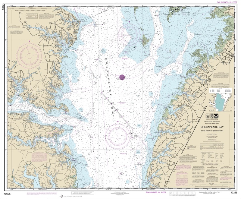 Chesapeake Bay Wolf Trap to Smith Point - <i>Chart #12225</i>