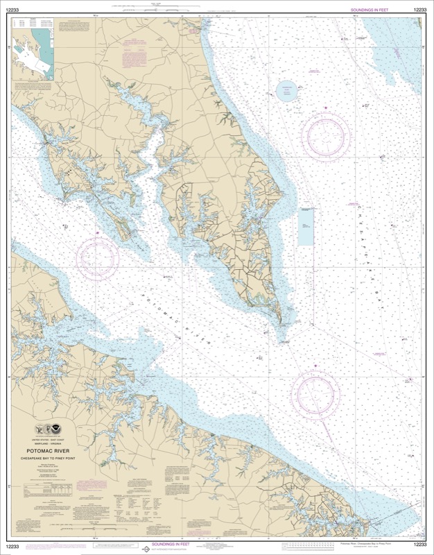 Potomac River Chesapeake Bay to Piney Point - <i>Chart #12233</i>