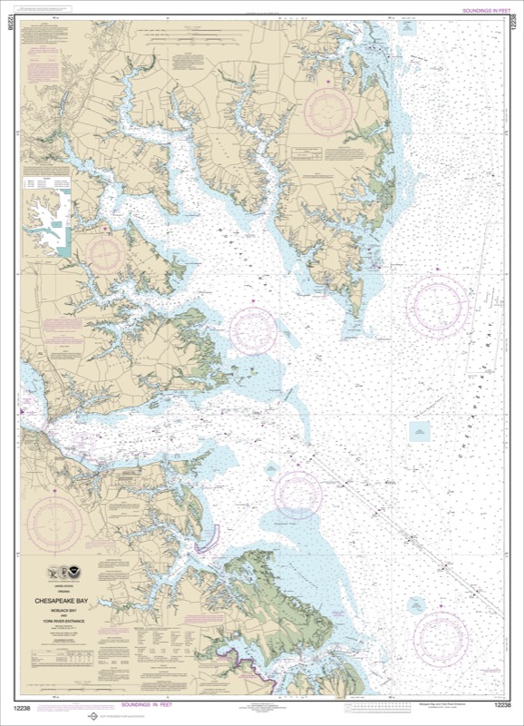 Chesapeake Bay Mobjack Bay and York River Entrance - <i>Chart #12238</i>