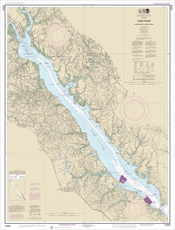 York River Yorktown to West Point - <i>Chart #12243</i>