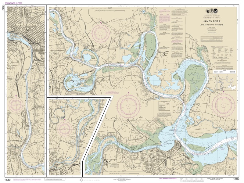 James River Jordan Point to Richmond - <i>Chart #12252</i>